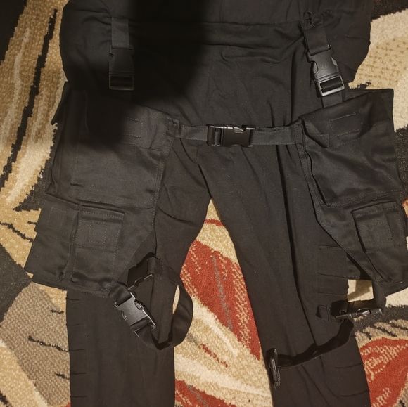 K chemical Dark Apparel matters Teach Ware cargo leggings size XL - Picture 1 of 4